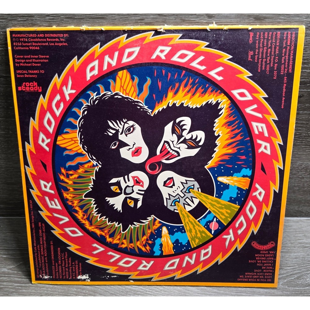 Kiss Rock And Roll Over Vinyl LP Album Casablanca NBLP 7037 1976 Classic Tested